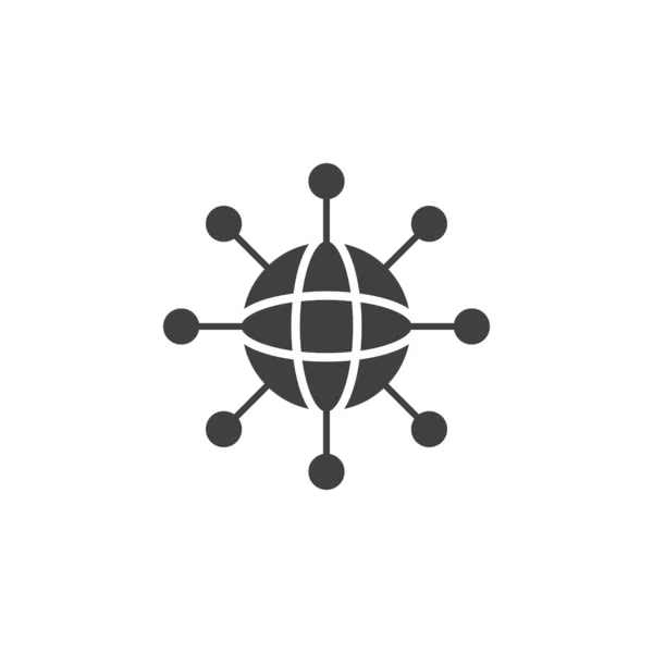 База Сервер Иконка Сетевого Вектора Элемент Данных Иллюстрации Мобильных Концепций — стоковый вектор