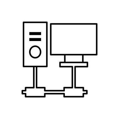 Veritabanı, sunucu, bilgisayar simgesi - Vektör. Beyaz arkaplanda veritabanı vektör simgesi