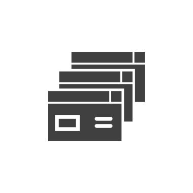 Veritabanı, sunucu, biralar vektör simgesi. Mobil konsept ve web uygulamaları illüstrasyonu için veri elemanı. Web sitesi tasarım ve geliştirme için ince çizgi simgesi. Beyaz arkaplanda vektör simgesi