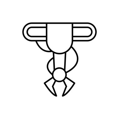 El, robot, kol ikonu - Vektör. Beyaz arkaplanda yapay zeka