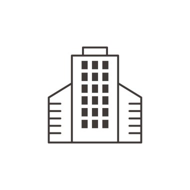 Bina, taslak, simge - Beyaz arkaplan üzerine vektör simgesi oluşturuluyor