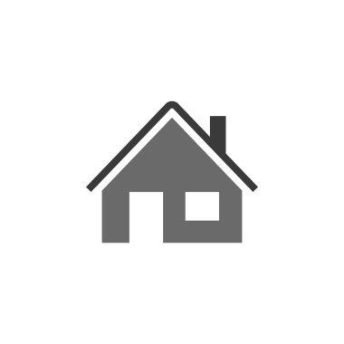 Ev vektör simgesi. Ev ikonu. Emlak simgesi. Minimalist tarzda. Vektör evi. Ev vektörü