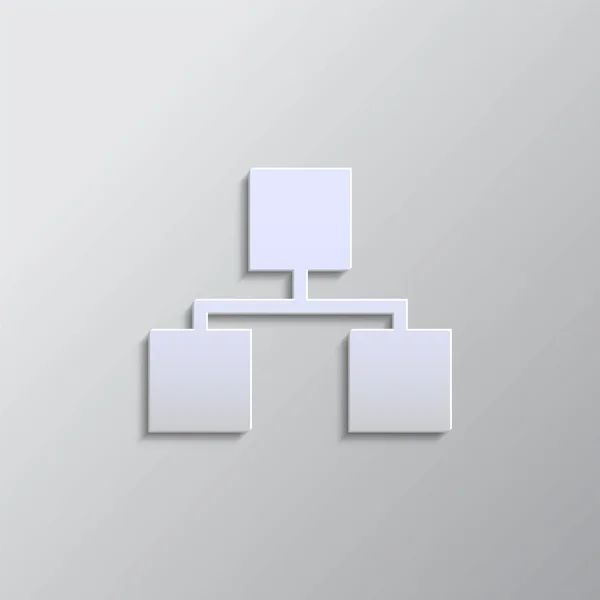 Base Données Serveur Style Papier Stockage Icône Fond Vecteur Couleur — Image vectorielle