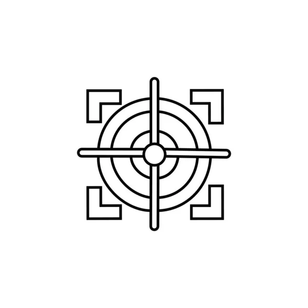 Цель Снайпер Объективная Икона Белом Фоне Целевой Значок Снайпера — стоковый вектор