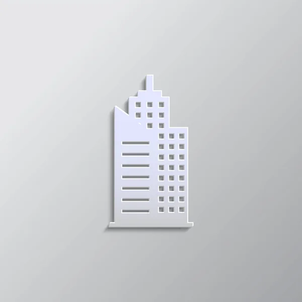 Style Papier Construction Icône Fond Vecteur Couleur Grise Icône Vectorielle — Image vectorielle
