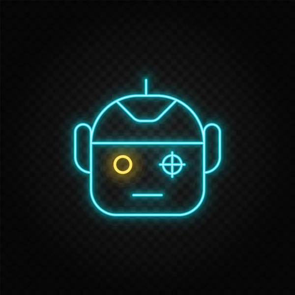 Robot Escaneo Inteligente Estilo Papel Seguridad Icono Fondo Vector Color — Vector de stock