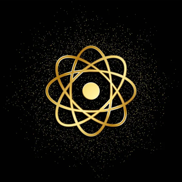 Atomy Zlaté Ikony Vektorová Ilustrace Pozadí Zlaté Částice Ikona Zlatý — Stockový vektor