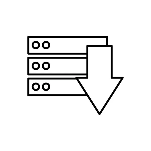 Βάση Δεδομένων Server Icon Διάνυσμα Εικονίδιο Διανύσματος Βάσης Δεδομένων Λευκό — Διανυσματικό Αρχείο
