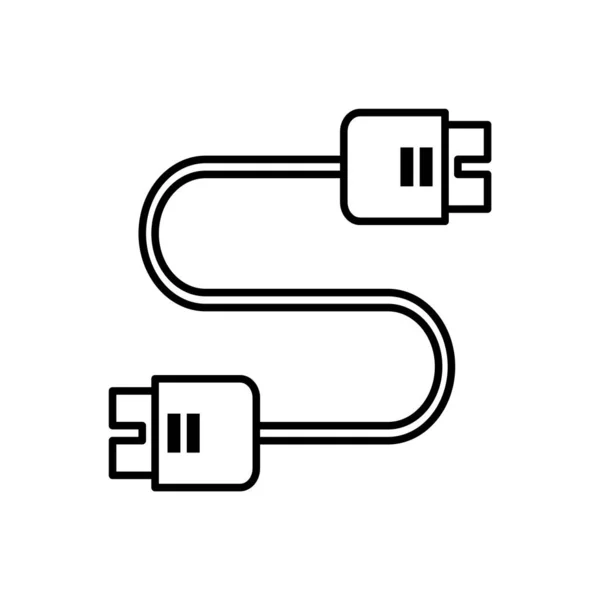 Datenbank Server Plug Symbol Vektor Datenbank Vektor Symbol Auf Weißem — Stockvektor