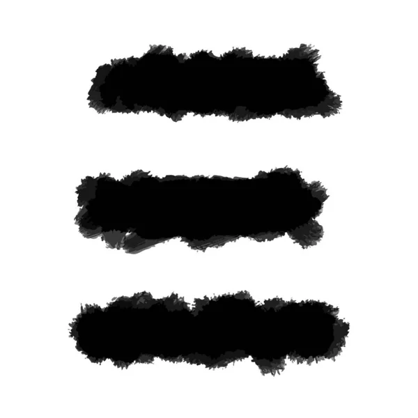Wektorowe Czarne Tło Farby Tekstowej Pociągnięcia Pędzla Atramentu Pędzla Linii — Wektor stockowy