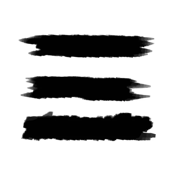 Fond Vectoriel Noir Pour Peinture Texte Trait Pinceau Encre Pinceau — Image vectorielle