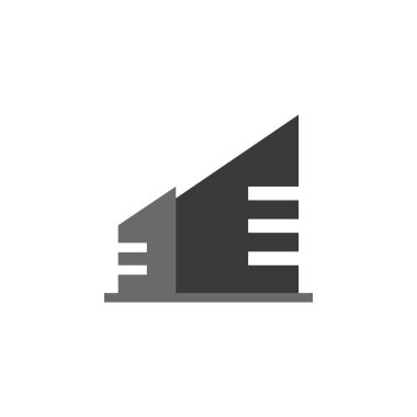 Otel Simgesi Vektör Grafik İndirme Şablonu Modern. Otel İnşaatı