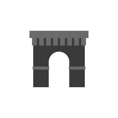 Kale kulesi. Vektör simgesi grisi. Kule vektör simgesi