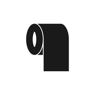 Uygulamalar ve web siteleri için tuvalet kağıdı rulo düz vektör simgesi, banyo kağıdı, rulo, kağıt havlu, peçete rulo, tuvalet kağıdı ikonu