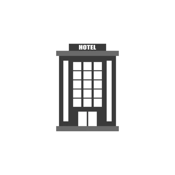 Building Hotel Icon Vector Grafika Letöltése Sablon Modern Building Hotel — Stock Vector