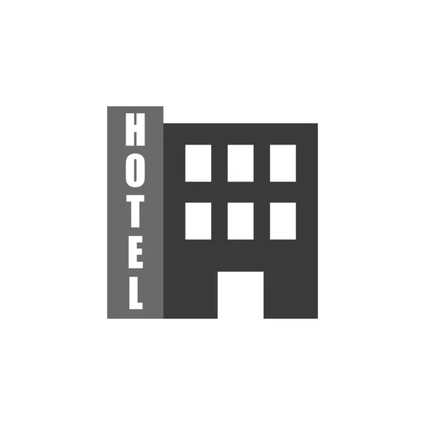 Building Hotel Icon Vector Gráfico Descargar Plantilla Moderna Edificio Hotel — Vector de stock