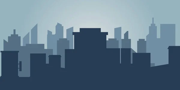 Hintergrund Des Stadtbildes Silhouetten Der Skyline Moderne Architektur Horizontales Banner — Stockvektor