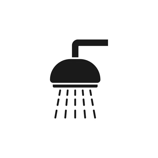 Dusch Sprinkler Spray Med Vatten Kommer Ner Diagonalt Platt Vektor — Stock vektor