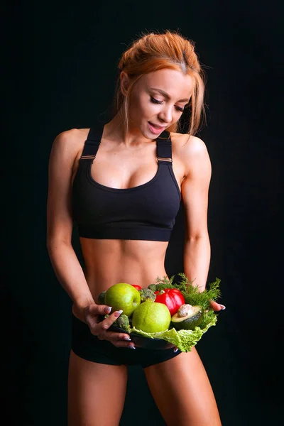 Atleta Donna Posa Studio — Foto Stock