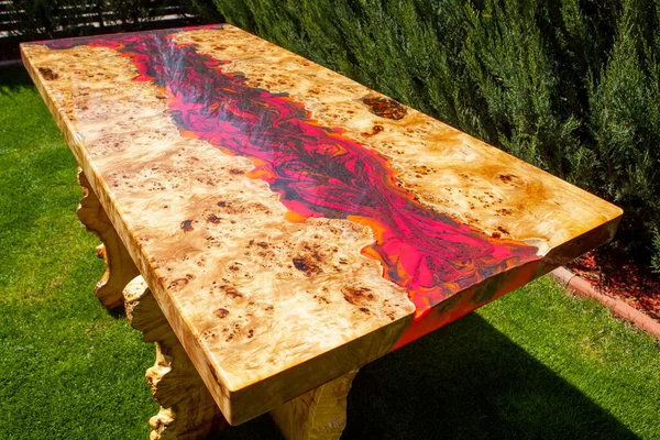 epoxy resin handmade wooden table