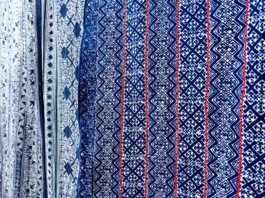 Hmong batik desen kumaş arkaplanı.