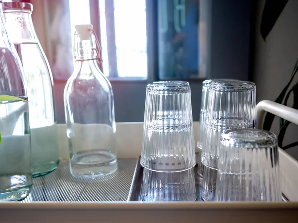 Free drinking water self service set in cafe. — 스톡 사진