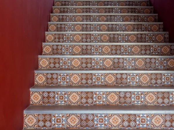 Hermosas Escaleras Cerámica Sin Costura Patrón Baldosas Patrón Azulejos Con — Foto de Stock