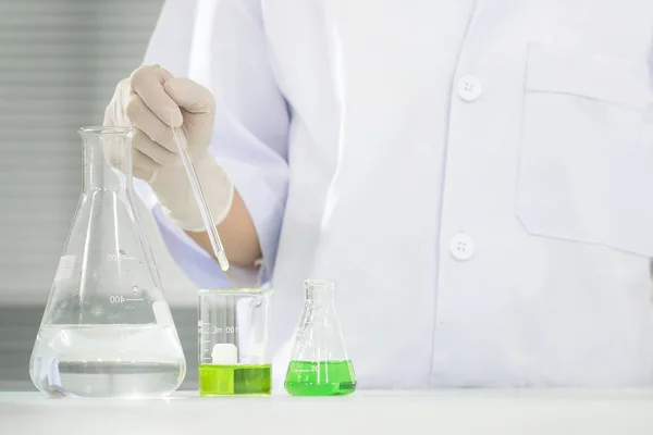 Vacuna Descubrimiento Investigación Medicina Herbal Verde Laboratorio Ciencia — Foto de Stock
