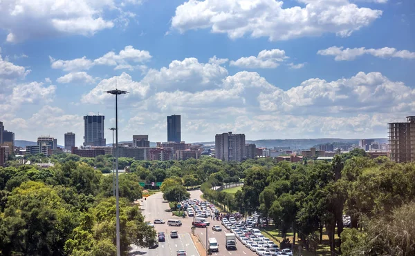 Pretoria Güney Afrika Mart 2018 Planda Ağaçlarıyla Şehrine Giden Yol — Stok fotoğraf