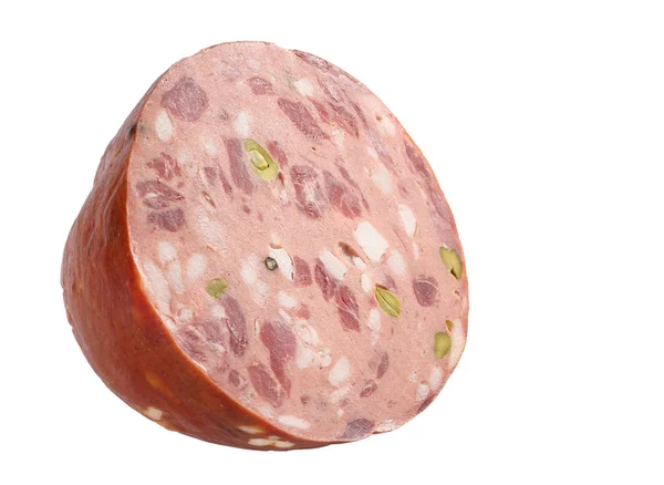 Sausage with pistachio — Stock Photo, Image