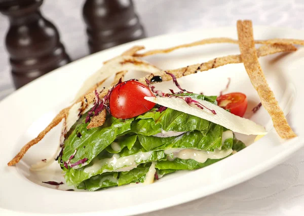 Salada com tomate vermelho — Fotografia de Stock