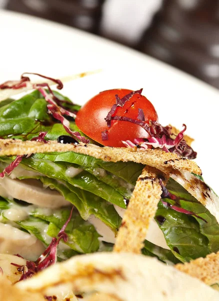 Salada com tomate vermelho — Fotografia de Stock