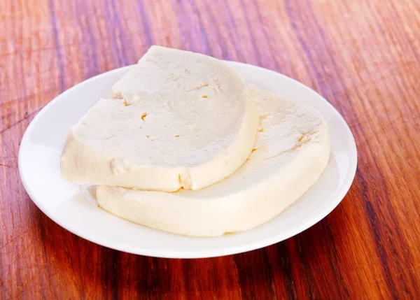 Feta de queijo branco — Fotografia de Stock