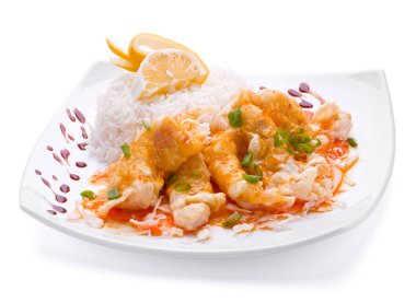 Balık dilim pirinç