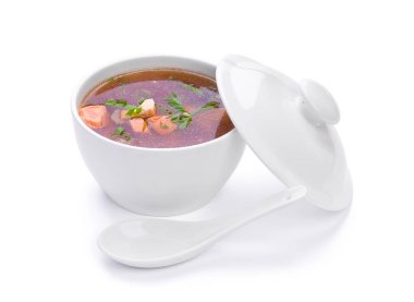 Sıcak balık çorbası