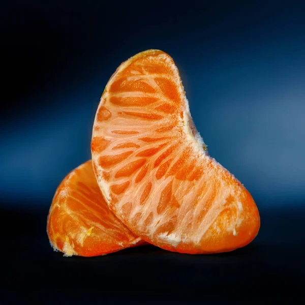 Mandarinenfruchtanteil — Stockfoto