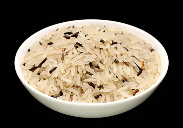 Yabani pirinç siyah izole — Stok fotoğraf
