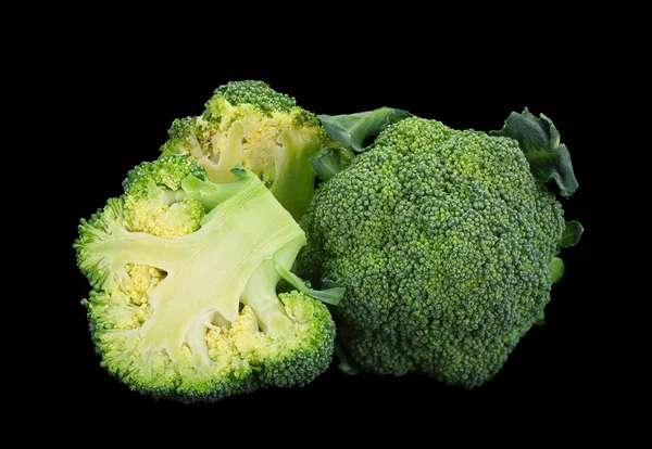 Mini couve brócolis em preto — Fotografia de Stock