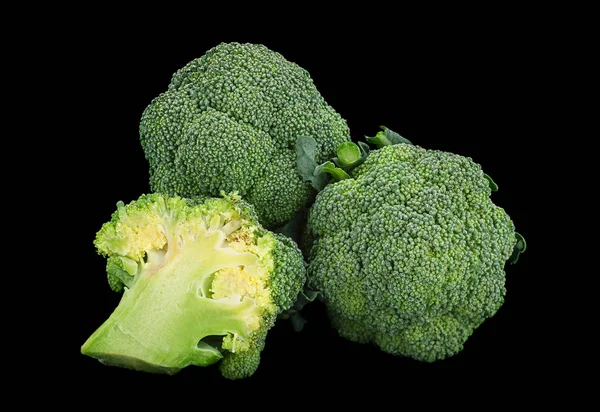 Mini couve brócolis em preto — Fotografia de Stock