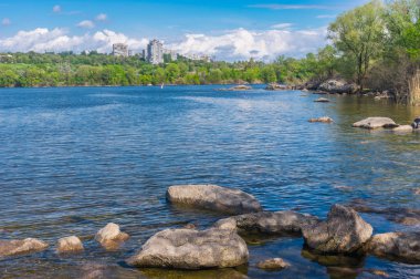 Zaporizhia City, Ukrayna Khortytsia adada nehir Dnipro, Bahar yatay