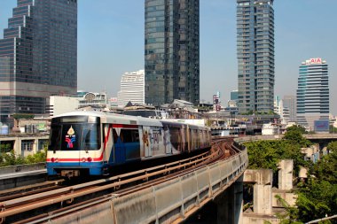 Bts, Bangkok, Tayland 'da yüksek hızlı ulaşım sistemi.
