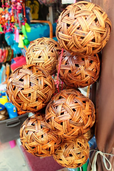 Bolas de Sepak takraw, hechas de ratán —  Fotos de Stock