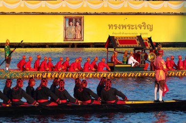 Bangkok, Tayland 'daki Kraliyet Mavnası Geçit Töreni