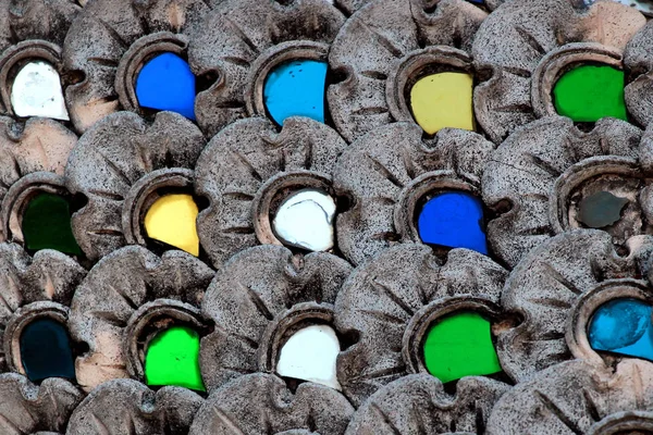 Drakenhuid textuur, betonnen kleurrijke schalen — Stockfoto