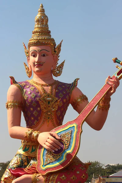 Thao Chatulokkaban, o las estatuas de los Cuatro Reyes Celestiales en Bangkok, Tailandia —  Fotos de Stock