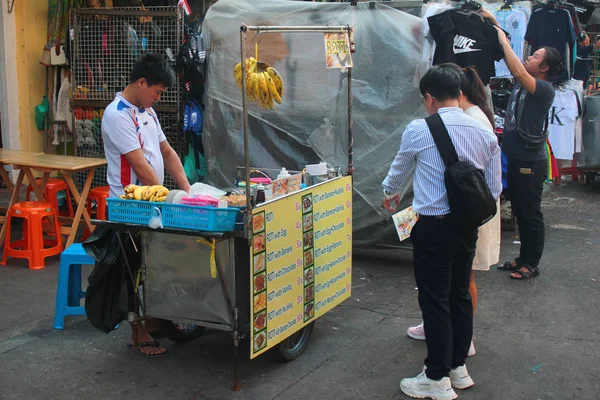 Bangkok Tajlandia Grudnia 2019 Khao San Road Centrum Bangkoku Powszechnie — Zdjęcie stockowe