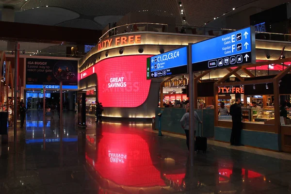 Istanbul Turkey November 2019 Interior Departure Hall New Istanbul Airport — Zdjęcie stockowe