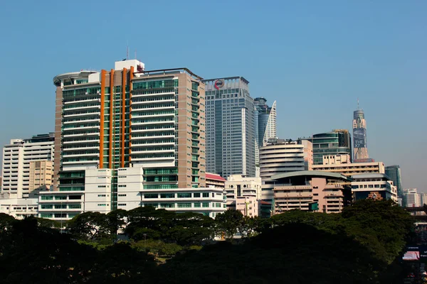 Bangkok Tailândia Dezembro 2019 Cityscape Bangkok Cbd Distrito Ratchadamri — Fotografia de Stock