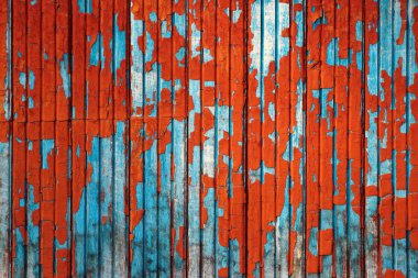 Eski ahşap tahtaların üzerine dökülen boya.