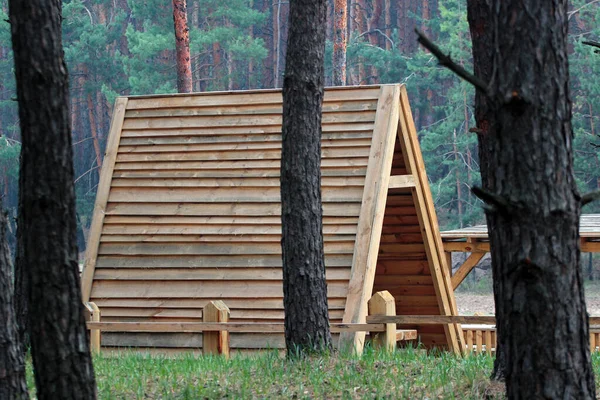 松林中的小木屋 — 图库照片